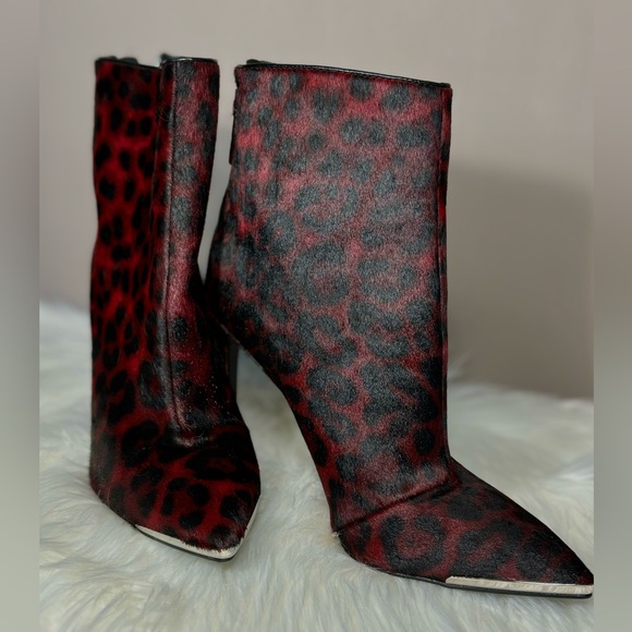 NINE WEST NWOT Calf Hair Zip Boot - Picture 2 of 11